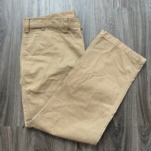 Carhartt Pants B324 DKH Men's 41x29(tag42x30)Tan Relaxed Fit Utility Workwear